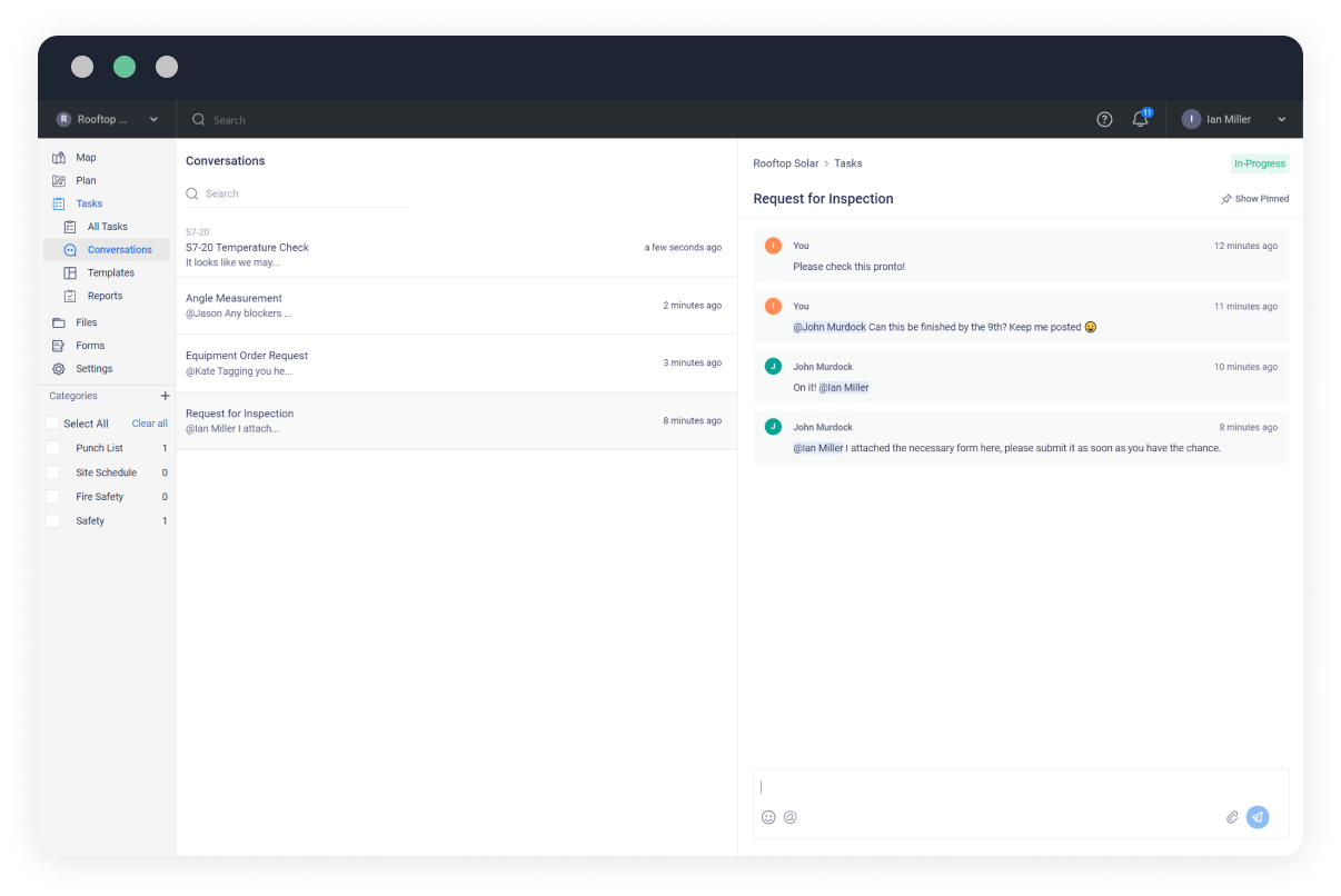 Solar conversation view